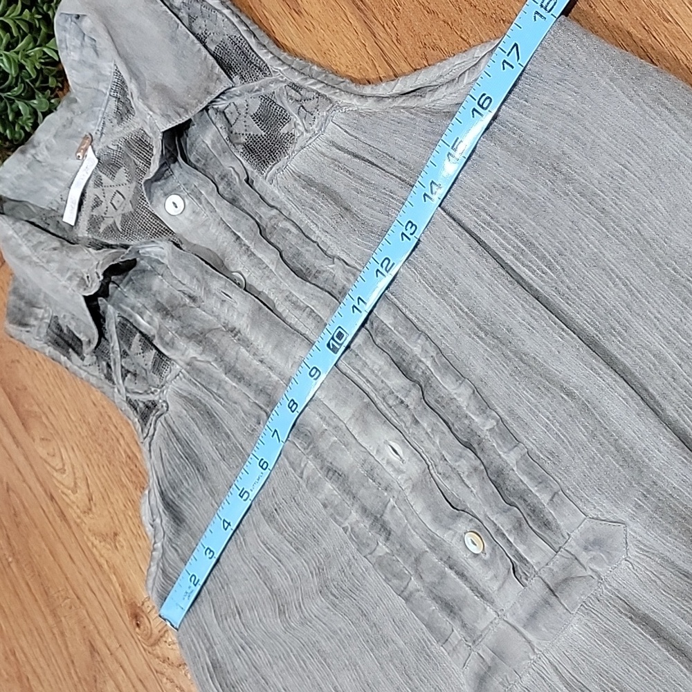 Free People Gray Sleeveless Tunic Top - Picture 8 of 13